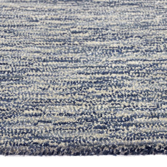 Wollen vloerkleed Wales blauw grijs