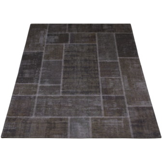 Patchwork vloerkleed Mambo d.groen