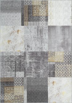Vloerkleed Toska grijs goud 1300