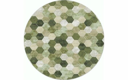 Beige groen vloerkleed  Romeo 6444