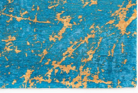 Chenille katoen vloerkleed Mystic blauw 9218