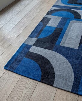 Design vloerkleed Julia grijs blauw 9207