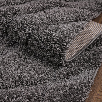Modern hoogpolig vloerkleed Lima grijs 3503