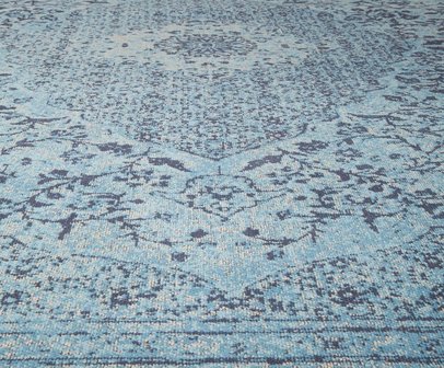 Vloerkleed Tabriz L. Blauw