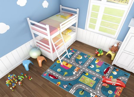 Kinderkamer vloerkleed Amigo multicolor