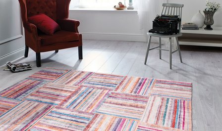 Vloerkleed Blocks kleur multi