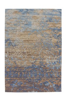 Jacquard vloerkleed Garda Multi Blauw Beige