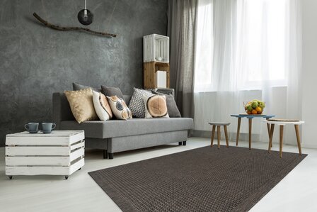 Karpet taupe Arrow voor binnen en buiten