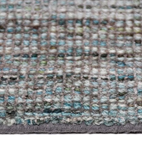 Wollen vloerkleed Toronto Taupe Groen