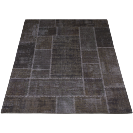 Patchwork vloerkleed Mambo d.groen