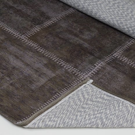 Patchwork vloerkleed Mambo d.groen