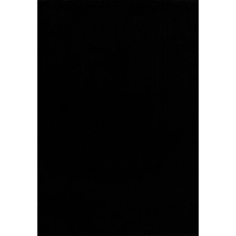 Zwart uni vloerkleed Boston zwart 9503