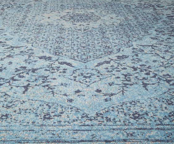 Vloerkleed Tabriz L. Blauw