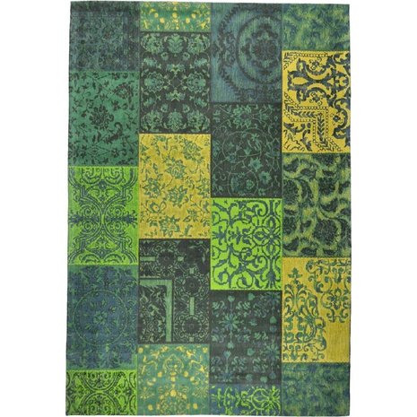 Patchwork Vintage vloerkleed Geel Groen