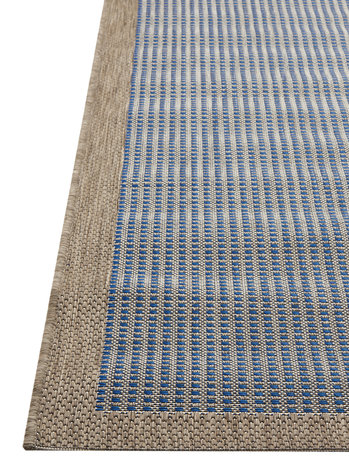 Blauw Outdoor en indoor vloerkleed, karpet en tapijt