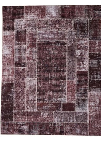Vloerkleed Patch Plus kleur bruin