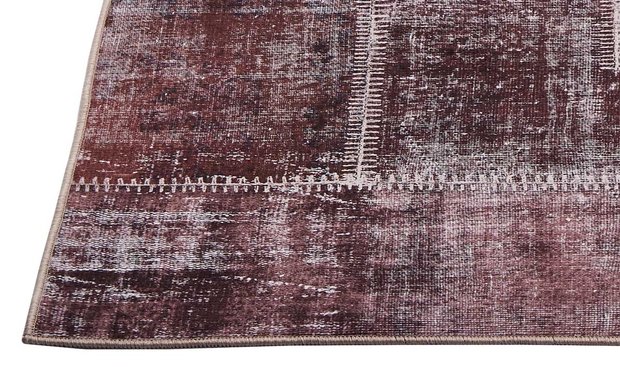 Vloerkleed Patch Plus kleur bruin