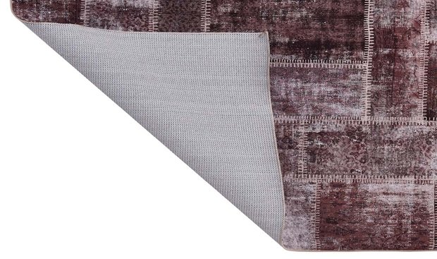 Vloerkleed Patch Plus kleur bruin